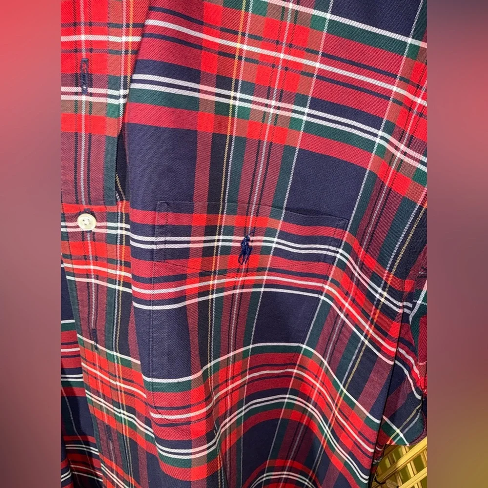Ralph Lauren Men’s Big Shirt Plaid Size L - Picture 2 of 6